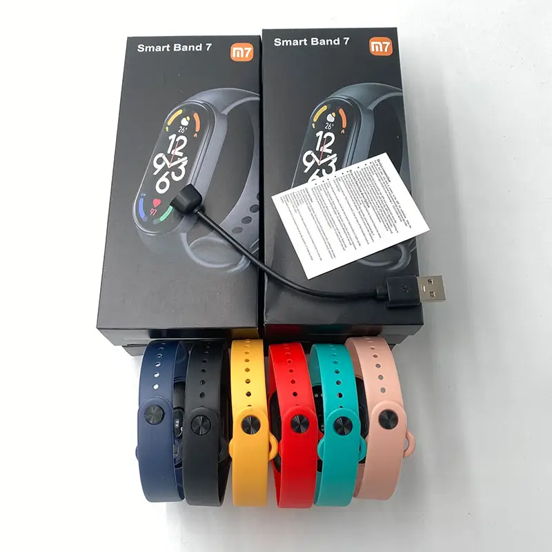 2022 Newest Band Smart Watch M7 Sports Fitness Band With Cheap Price Oem Package Straps Accept Smartwatch M7 Band