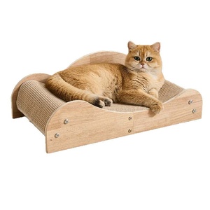 Griffoir pour chat luxueux <span class=keywords><strong>à</strong></span> plusieurs niveaux en bois, fabriqué en <span class=keywords><strong>herbe</strong></span> de sabre résistante aux griffures - Product Image 6