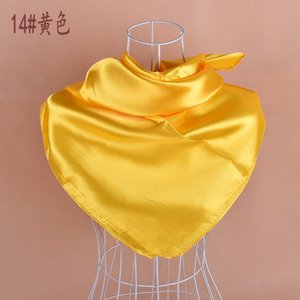 Nouvel Arrivage – <span class=keywords><strong>Foulard</strong></span> Hijab <span class=keywords><strong>Uni</strong></span> pour Femme, 90x90cm, Luxe, Couleurs Unies Variées, <span class=keywords><strong>Carré</strong></span> en <span class=keywords><strong>Soie</strong></span> Artificielle Satinée - Product Image 6