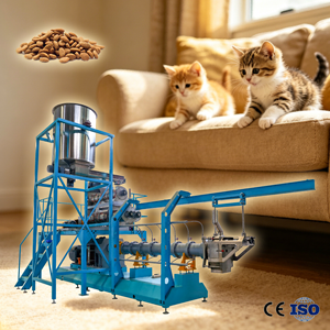 Ligne de production d'aliments secs <span class=keywords><strong>pour</strong></span> chats et chiens, machine d'extrusion automatique à haute efficacité <span class=keywords><strong>pour</strong></span> la production de croquettes <span class=keywords><strong>pour</strong></span> animaux de compagnie - Product Image 1