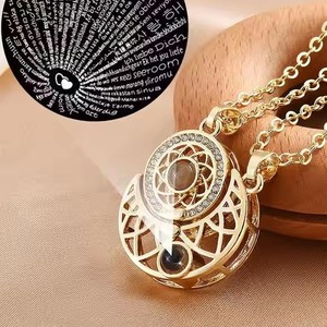 สร้อยคอคู่รักฉายภาพพระจันทร์<span class=keywords><strong>เกาหลี</strong></span><span class=keywords><strong>100</strong></span><span class=keywords><strong>ภาษา</strong></span>ฉันรักสร้อยคอคู่รัก - Product Image 5