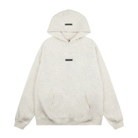 SOLU Pull à capuche décontracté haut de gamme personnalisé avec impression de lettres argentées sur fond argenté, collection automne