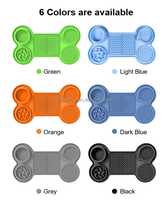 Nouveau personnalisé tout en un sûr plaques pour animaux de compagnie chien lécher tapis Silicone alimentation lente tapis bol pour chien chat avec ventouses