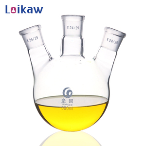 Loikaw Lab Glassware Frasco de tres cuellos Vidrio de laboratorio Frasco de ebullición de fondo redondo Frasco volumétrico personalizado Química - Product Image 3