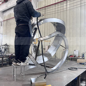 ประติมากรรมสเตนเลสสำหรับสวนแบบแอบสแตรกทำจากโลหะขนาดใหญ่ประติมากรรมในสวนแบบ V03 - Product Image 6