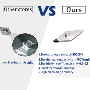 Vcgt160402 vcgt160404 vcgt160408 vcgt160412 chuyển công cụ PCD chèn CNC máy tiện công cụ vcgt Cutter Blade - Product Image 6