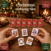 Tuiles de Mahjong de Noël Oh Line, Tuiles de Mahjong American Palm Royale, Commande minimum 1 ensemble, Jeu de société