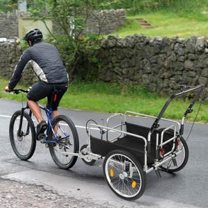 รถพ่วงจักรยานลูมิน่า 24 ซม. โครงเหล็ก Q235 สีดำ รับน้ำหนักได้สูงสุด 2001-3000 กก. - Product Image 1