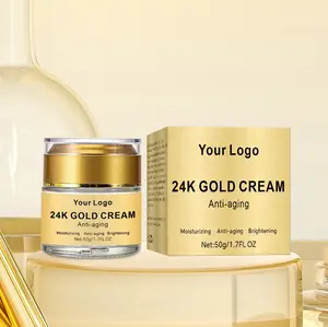 Private Label OEM Natural Organic Skin Tightening Bleaching Moisturizing Anti Aging Acne 24K Gold Face Cream