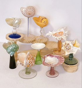 シルバーシーシェルワイングラス独身パーティーシェルマティーニグラス2025人気シルバーセットギフト結婚式花嫁介添人ギフト - Product Image 5