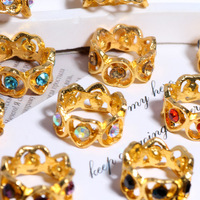 Nouveauté 2026 Perles en alliage vintage micro-incrustées en forme de cœur à trou droit pour accessoires de bijoux, porte-clés de téléphone et chaînes de sac DIY