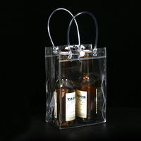 Sacs de fête de mariage et d'anniversaire personnalisés avec logo OEM, en PVC transparent, imperméables, réutilisables, avec fermeture à bouton