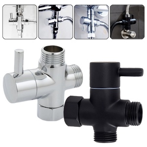 Válvula de Distribución de Agua de Latón Cromado Plateado de 3 Vías, Adaptador en T G1/2", Válvula Desviadora para Cabezal de Ducha de Baño - Product Image 6