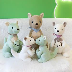 Peluche kangourou en coton PP doux de style <span class=keywords><strong>classique</strong></span>, jouet en peluche mignon de <span class=keywords><strong>dessin</strong></span> <span class=keywords><strong>animé</strong></span> pour enfants et adultes, lavable pour soulager le stress - Product Image 1