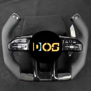 Couvre-volant en fibre de carbone pour <span class=keywords><strong>automobile</strong></span>, bouton de commande du volant, volant pour Mercedes Benz A200 - Product Image 1