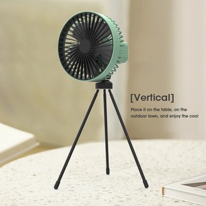 Ventilador de Camping Retráctil, Ventilador de Techo USB Portátil Recargable de 1200 mAh, Ventiladores Eléctricos de Escritorio Inalámbricos, Trípode Plegable para Interiores y Exteriores - Product Image 6