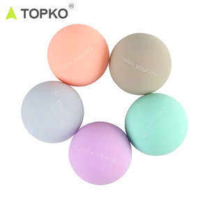 Bola de masaje de lacrosse de silicona azul Rosa ecológica con impresión láser de alta calidad TOPKO - Product Image 5