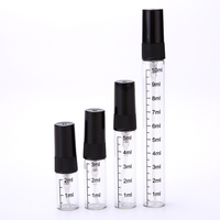 Flacons miniatures gradués en gros 2ml 3ml 5ml 10ml Contenants de parfum en verre vides avec bouchon en plastique Forme cylindrique