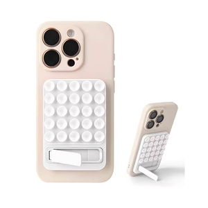 Silicone Suction Phone Mount <b>Mirror</b> Shower Phone Holder Foldable Adhesive Smartphones Accessory For Selfies And Videos - Product Image 1