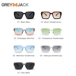Lunettes de soleil carrées marron pour femme Greyjack, monture TR90, verres polarisés TAC UV400, type 3, pare-soleil - Product Image 5
