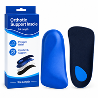Semelles orthopédiques 3/4 de longueur, soutien de la voûte plantaire de qualité médicale, amorti maximal, absorption des chocs, orthèses pour fasciite plantaire