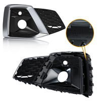 Grille de protection de phare antibrouillard avant de voiture de haute qualité avec finition brillante en nid d'abeille pour Audi A5 B9.5 2020 2021 2022 2023 2024