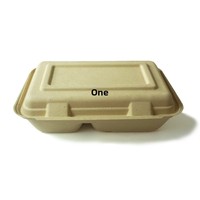 Vaisselle jetable biodégradable en pulpe de bambou, qualité alimentaire, compatible micro-ondes, capacité 900 ml, boîtes à gâteaux, bento, repas, boîtes à emporter