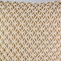 Coussin d'oreiller de canapé en macramé de style moderne fait à la main motif à rayures en coton de taille personnalisée pour la maison ou l'hôtel