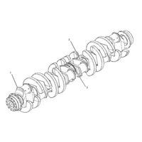 Le moteur diesel de machines résistantes partie le vilebrequin 5061982 506-1982 pour le moteur 3516