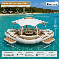 Plateforme flottante gonflable avec échelle pour la plage, le lac, la piscine et les fêtes en resort, pour des moments de plaisir aquatique en plein air