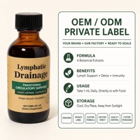 OEM Vente à chaud Liquide de drainage lymphatique classique fabriqué 59ml Extraits de plantes Complément alimentaire pour adulte