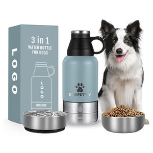 Botol air baja tahan karat 3 in 1 32 oz baru botol air anjing fungsional botol air anjing dengan mangkuk air dan makanan yang dapat dilepas - Product Image 2