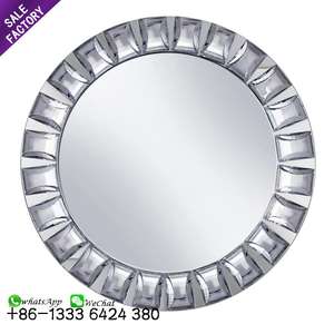 Assiettes de présentation rondes en verre transparent en gros, pas chères, pour mariage, trois tailles - Product Image 5