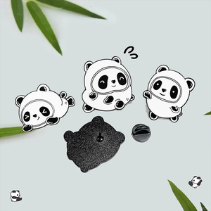 Broches de panda lindos al estilo chino, broches de oso de dibujos animados, insignias metálicas de tendencia nacional, <span class=keywords><strong>ropa</strong></span> para parejas, bolsos y accesorios. - Product Image 3