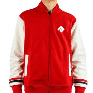 Veste Letterman polyvalente pour hommes avec col montant et logo sur le devant Veste d'hiver imperméable, respirante et écologique - Product Image 1