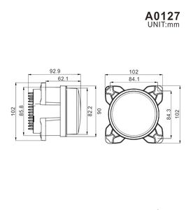 ไฟหน้า LED 90มม. แบบกลมไฟหน้า LED 12V 24V 35W พร้อมลำแสงสูงสำหรับรถบรรทุกรถแทรกเตอร์ทางการเกษตร - Product Image 2