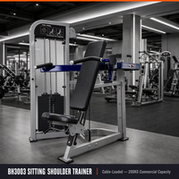 Mesin Rowing Komersial yang Dapat Disesuaikan, Berbahan Baja, dan Dilengkapi Selector untuk Latihan Punggung & Lengan, Peralatan Gym