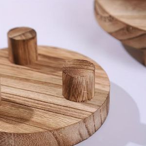 Wooden Tray Display Base Circular Freestanding For Bathroom Toiletries Storage Home Decor - Product Image 3
