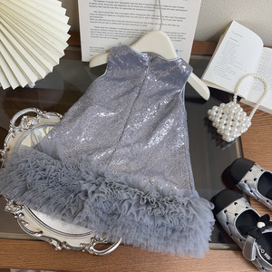 Ropa para Niñas, Chaleco Vaquero de Verano, Top de Chaleco, Falda Plisada, Traje de Dos Piezas, Niñas Pequeñas y Medianas - Product Image 5