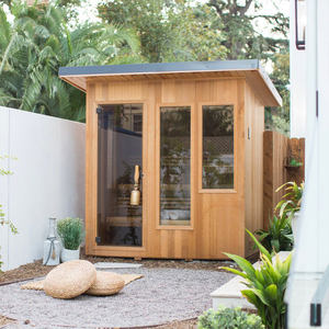 2-4 personas eléctrico moderno europeo americano superventas al aire libre sauna de vapor sala de cicuta maciza madera <span class=keywords><strong>onda</strong></span> de luz - Product Image 6
