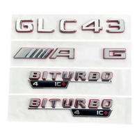 Autocollants 3D en ABS pour logos numériques de coffre modifiés W253, W254, autocollants bicolores pour carrosserie GLC63S, GLC63, GLC43.