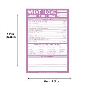 Bloc de notas <span class=keywords><strong>What</strong></span> I Love About You <span class=keywords><strong>Today</strong></span> con lista de verificación y notas de La Fiambrera, regalo perfecto para Parejas, amigos - Product Image 3