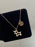 Collier pendentif cheval au galop Lerca en diamant naturel, or jaune 18 carats, porte-bonheur, bijoux fins pour femme au quotidien