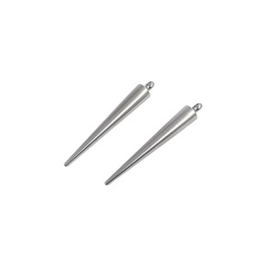 Stainless Steel <b>Long</b> Cone Pendant Spike Charm For DIY Jewelry Accessories Unisex Fashion Hip Hop <b>Necklace</b> Charms - Product Image 3