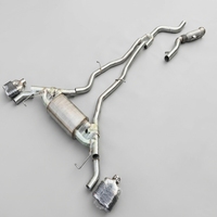 Pour tuyaux d'échappement arrière polis miroir en acier inoxydable de 1,5 mm d'épaisseur, soupapes pour BMW Série 3 320i-340i/328i/330i N20/B48/B58 F30