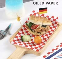 Papier ciré personnalisé pour les aliments Papier sulfurisé pour sandwich à hamburger Papier d'emballage pour hamburger de restaurant Papier pour l'emballage des aliments