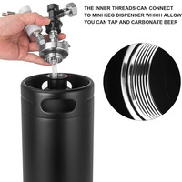 Mini fût à bière en acier inoxydable 304 pour brassage à froid, distributeur portable de bière artisanale, plusieurs tailles, baril à bière pression pour brassage maison