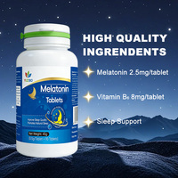 Comprimés de mélatonine pour adultes sur mesure OEM, 45 g par flacon - Formule faible en sucre pour un sommeil amélioré et un sommeil profond chaque nuit