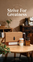 Ensemble cadeau de papeterie en liège écologique, moulin à café manuel en bois vintage, grains de café de qualité supérieure, tasse à café - Impression personnalisée sur écran