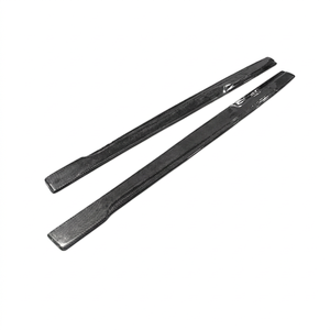 สเกิร์ตข้างซ้ายคาร์บอนไฟเบอร์ทรง E พร้อมแถบกาว 3M สำหรับติดตั้งกับ BMW F82 M4 ปี 2015-2020 (ชุด 2 ชิ้น) - Product Image 1
